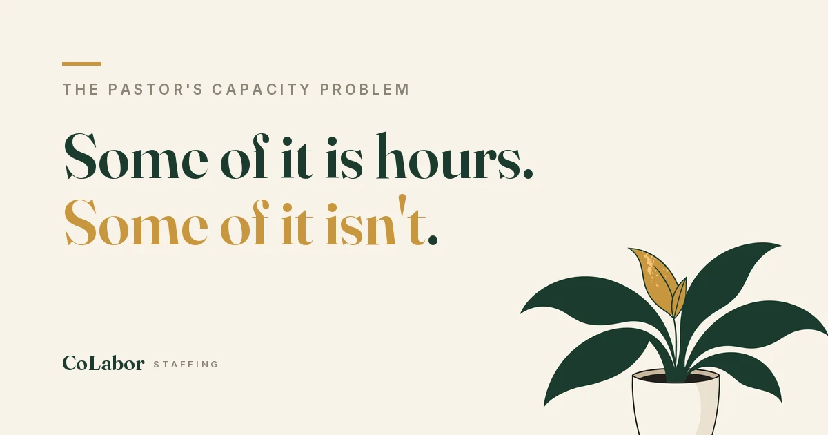 Some of it is hours. Some of it isn't. Illustration: a potted plant with one gold new leaf.
